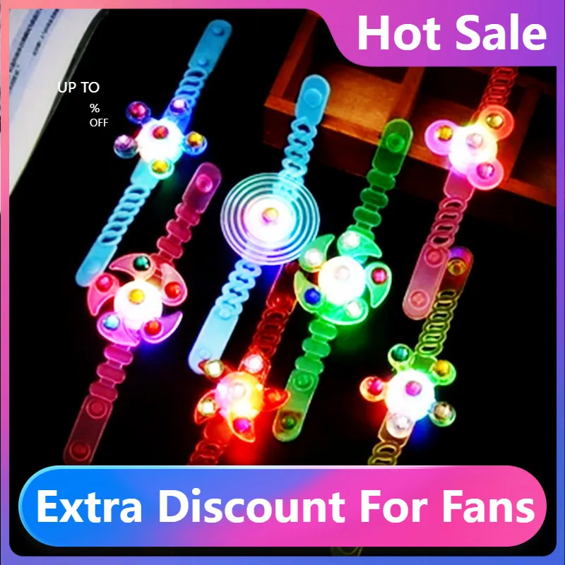 

Модный Новый светящийся браслет на запястье Ручное Вращение мягкий гироскоп браслет для детей светодиодные Мультяшные светильники Светящ...