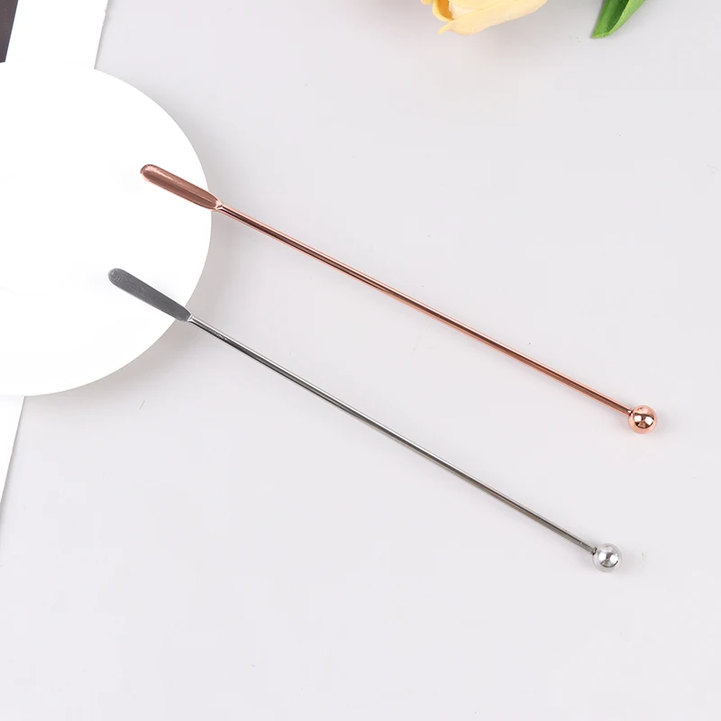 

1PC Stainless Steel Cocktail Stick Cocktail Stirrer Milk Tea Coffee Stir Stick Bartending Tools 19cm