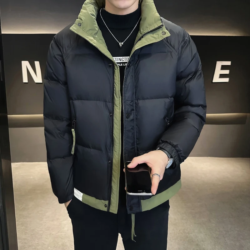 Новые мужские повседневные куртки на утином пуху с капюшоном 2024 зимнее