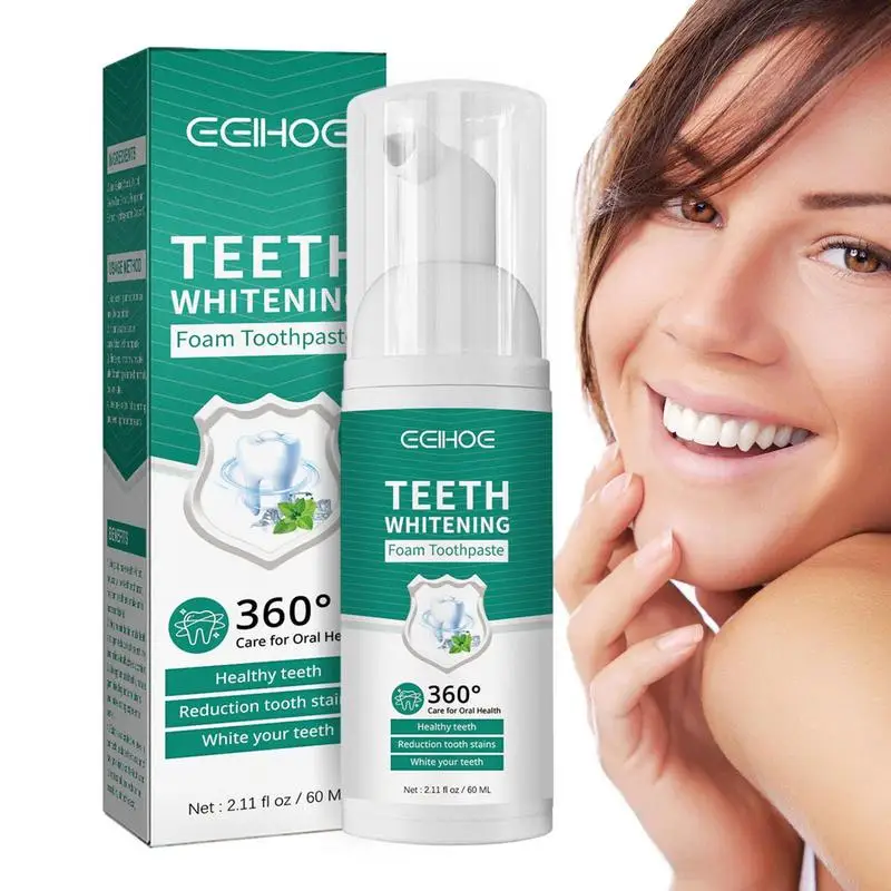 

Foam Toothpaste For Adults 60ml Deep Cleaning Foaming Toothpaste White Teeth Toothpaste Yellow Teeth Corrector For Whiter Teeth