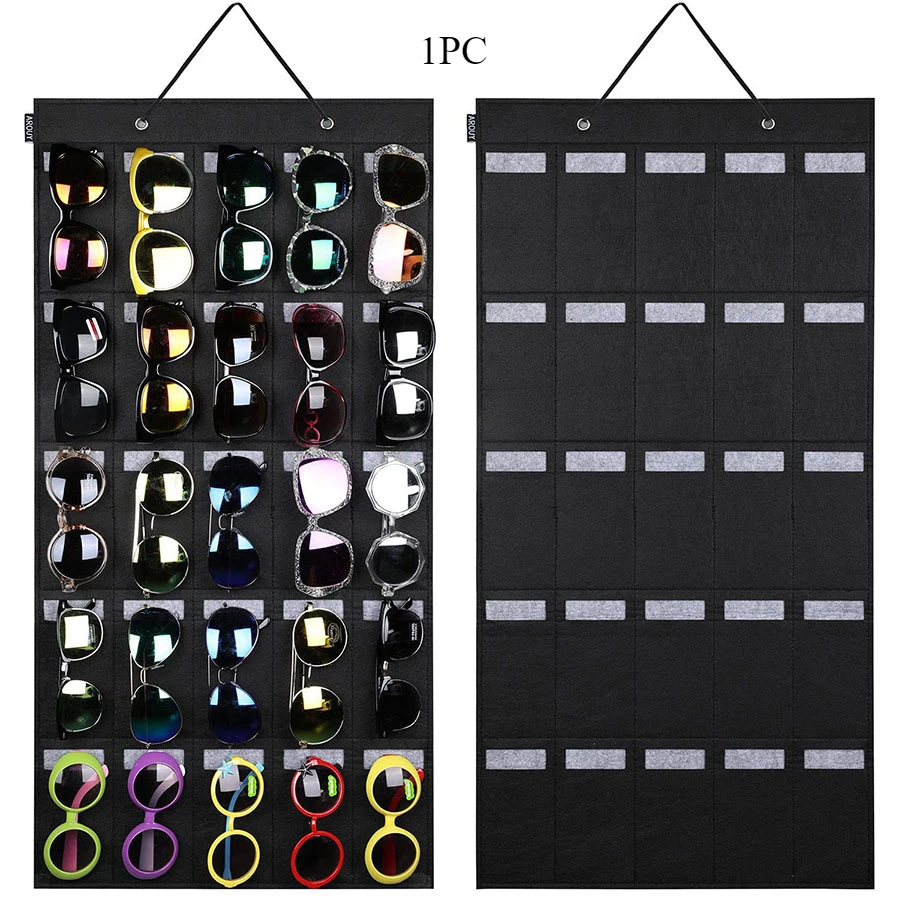 

Подвесной органайзер для очков из фетра