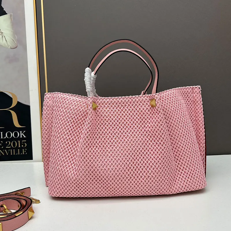 Women Tote Bag Large Capacity Travel Shopping Bags High Quality Leather Canvas Lafite Handbag Fashion Design Shoulder Crossbody