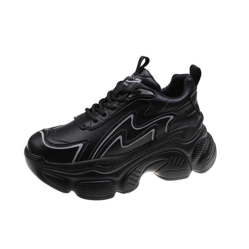 

Кеды XIXIYIPIN женские массивные, толстая подошва 5 см, Вулканизированная подошва, роскошные всесезонные кроссовки на шнуровке