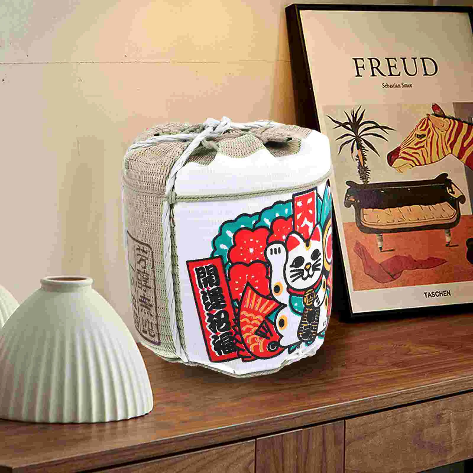 Японский декор Саке Бочка Украшение Украсить Фестиваль Декоры Реквизит