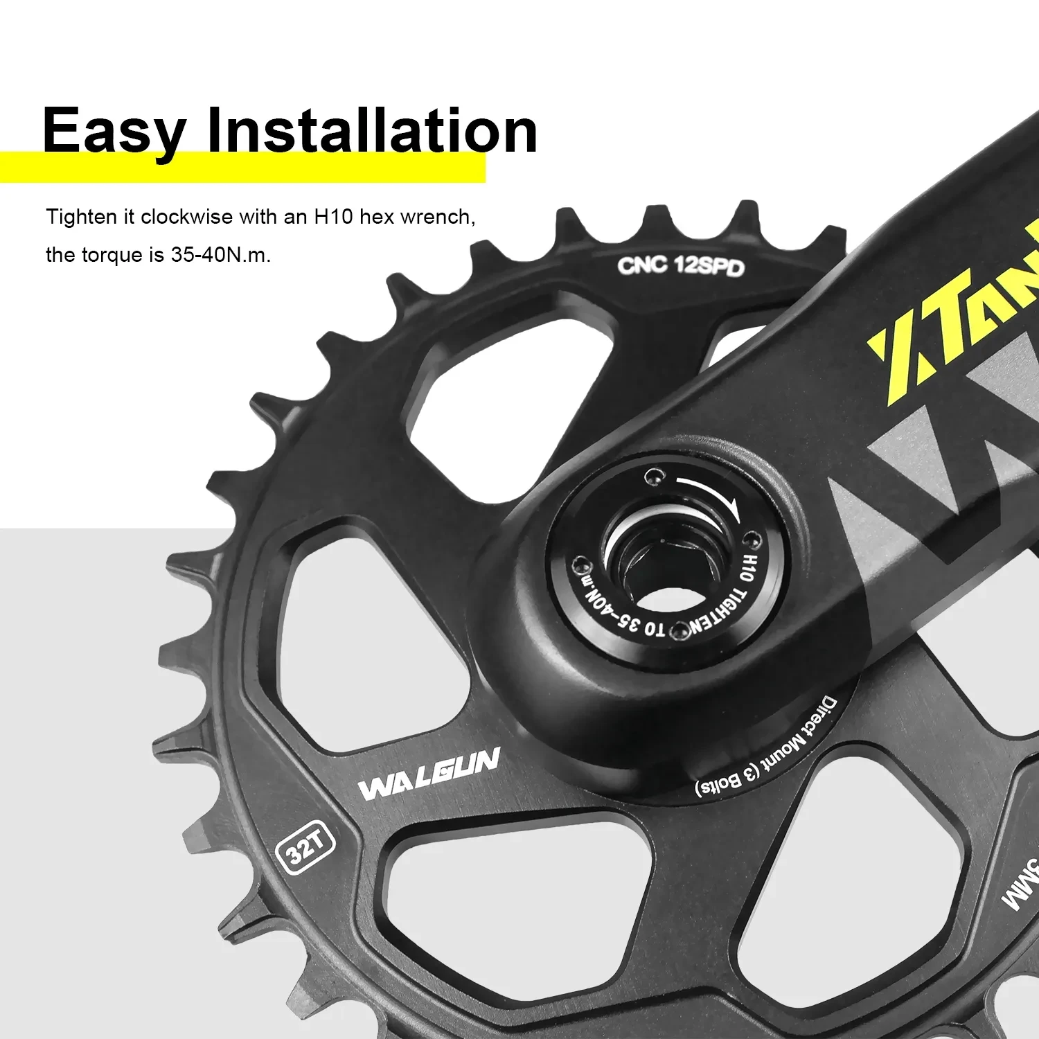 wa rowerowa ze stopu aluminium prosta kadencja 32/34/36T z gwiazdą offsetową 3mm 170/175mm długość uchwytu do rowerów górskich