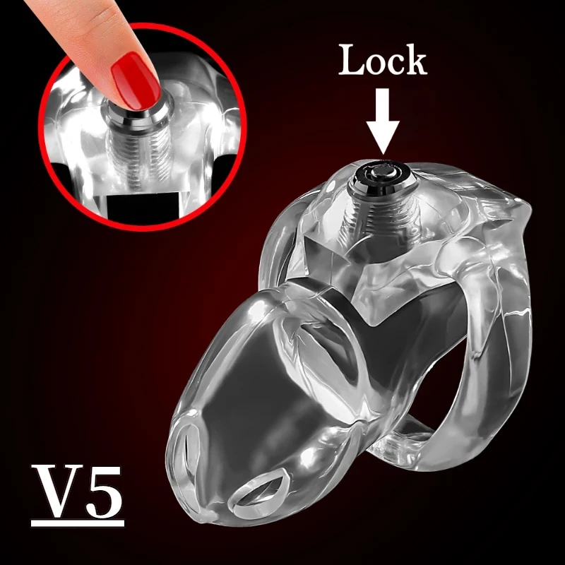 

2023 HT-V5 Chastity Cage Device Male Cock Cage ; 4 Sizes Penis Ring Chastity Penis Lock Bondage Belt Fetish Sex Toys For Man Gay
