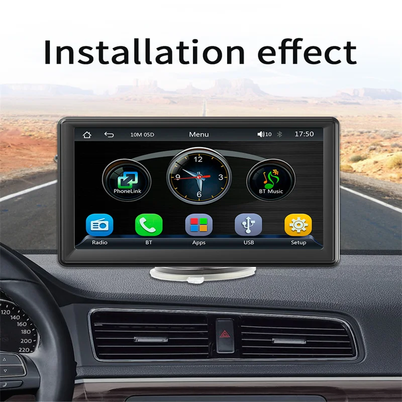 

7-дюймовый автомобильный Mp5 радиоплеер 1 din беспроводной Carplay WIFI радио автомобильный мультимедийный плеер 1080P IPS монитор сенсорный экран Bluetooth