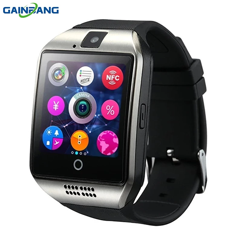 

Q18 Smart Watch Bluetooth Call Camera Full Touch Screen Men Woman Fitness Bracelet Heart Rate Monitor Sim TF Card Smartwatch