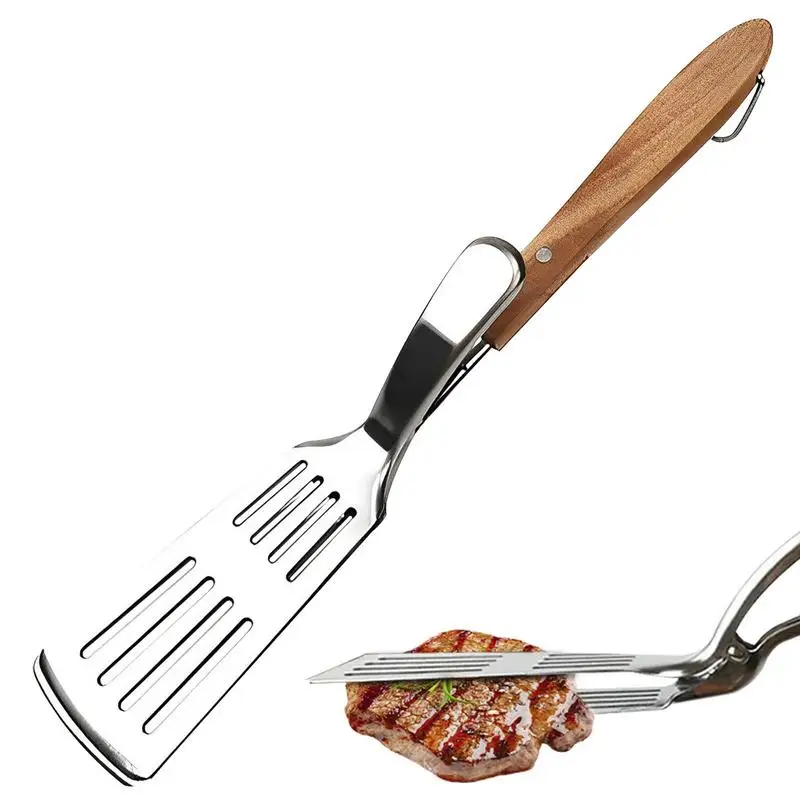 

Stainless Steel Frying Shovel Clip Cooking Tongs Beefsteak Spatula Tong Multifunctional Barbecue Clamp Household Kitchen Tool