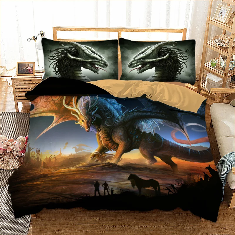 

Dinosaurs 3D Print Comforter Bedding Set Animal Duvet Covers Pillowcase Home Textile Queen King Size Luxury Bed Linen Kids Adult