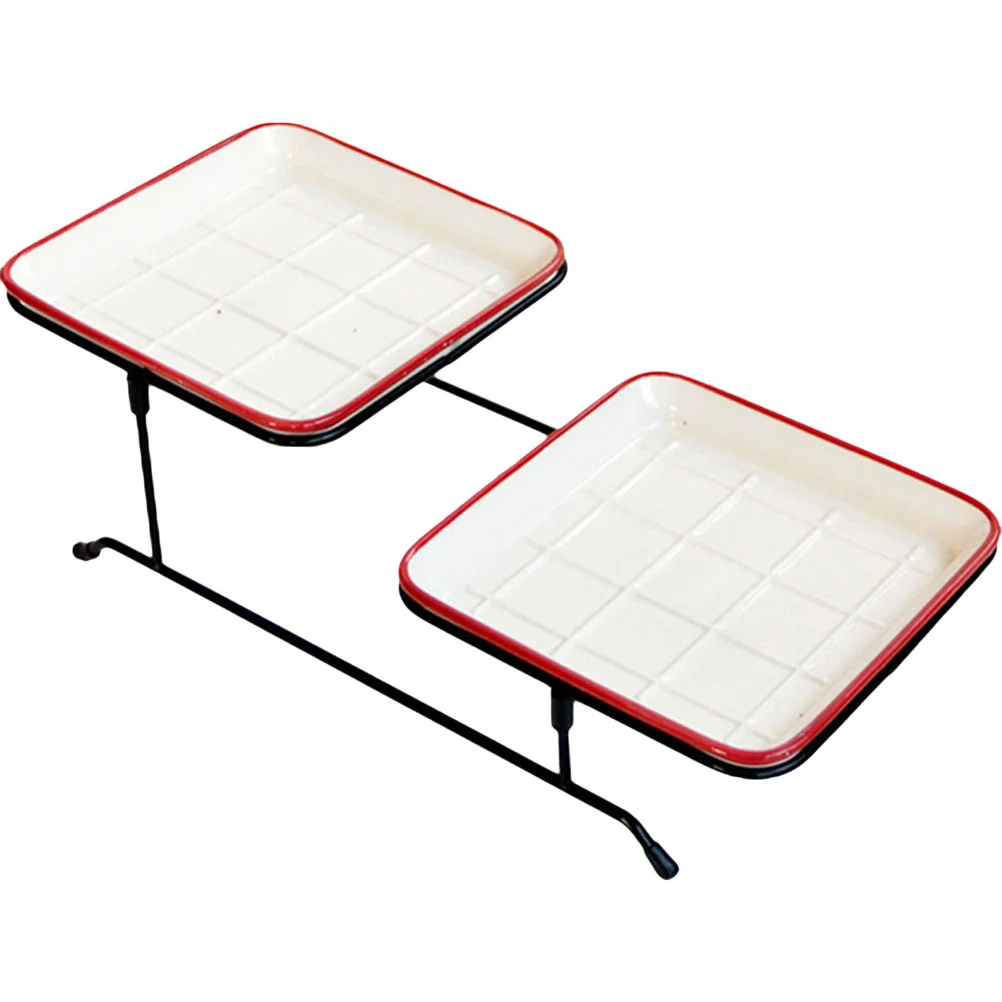 

Tray Plate Fruits Snacks Serving Fruit Tier Dried Organizer Desktopcandy Multi Holder Rack Ironstorage