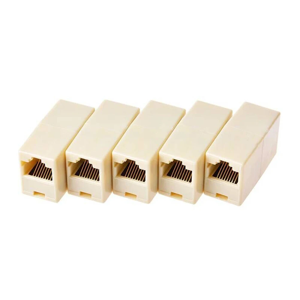 

10Pcs RJ45 Connector CAT5 / 5E / 6 / 6a Ethernet Adapter 8P8C Network Extender Coupler Lan Extension Cable Plug Female to Female