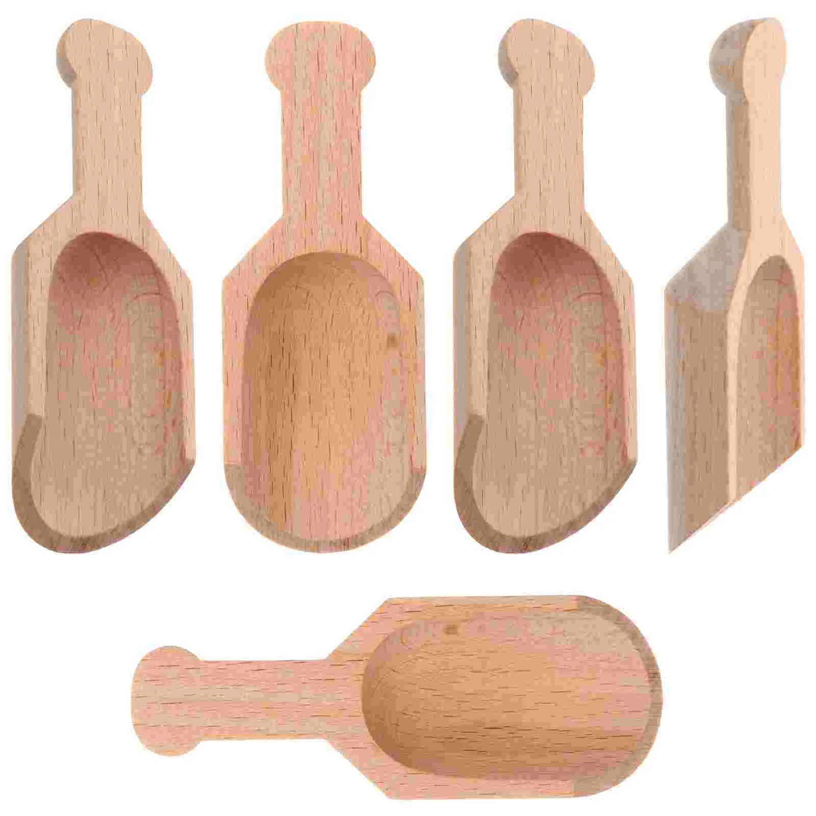 

Wooden Spoons Spoon Scoop Wood Salt Bath Scoops Tea Mini Salts Tasting Honey Sugar Bamboo Measuring Scooper Washing Flour Milk