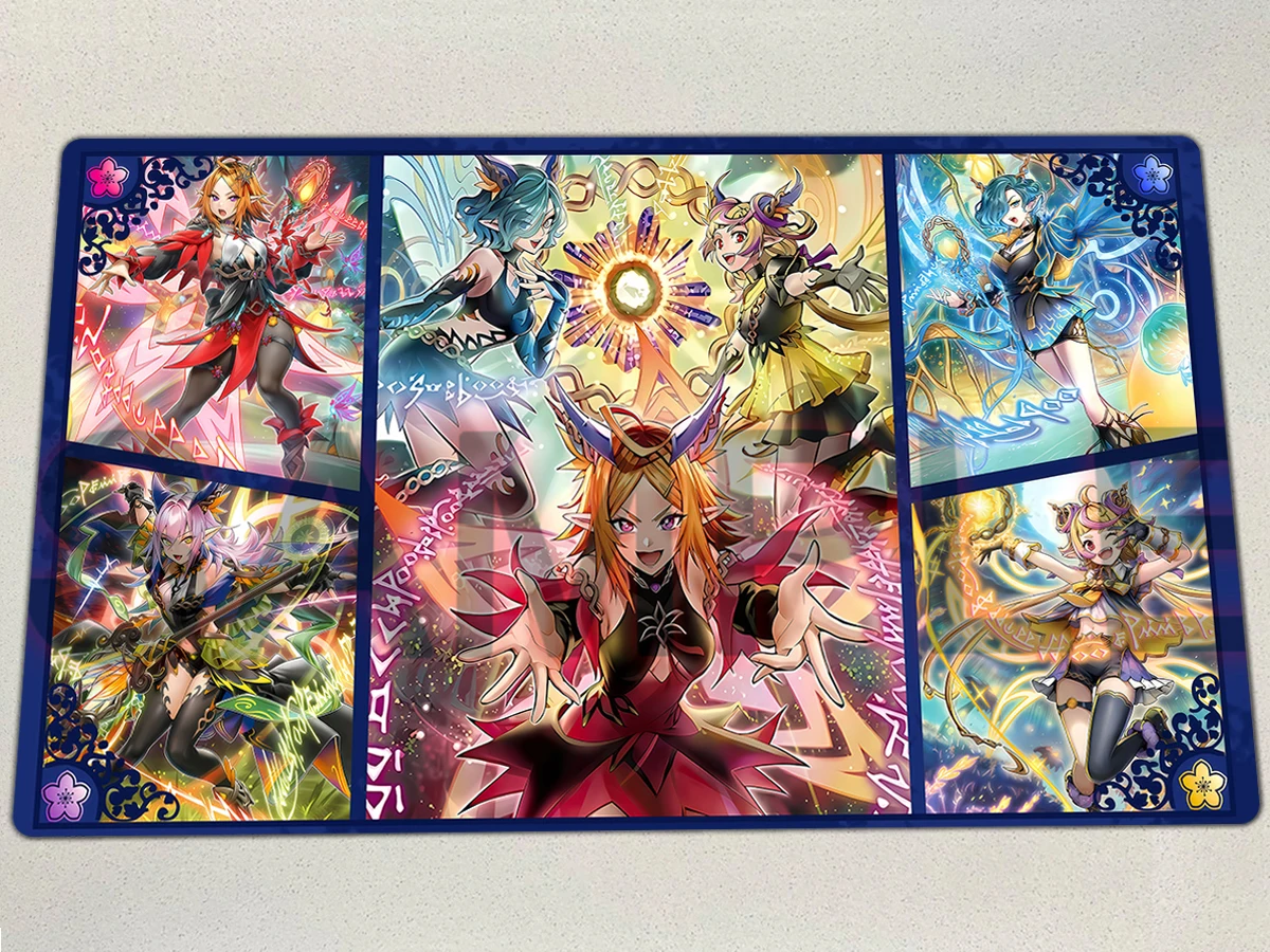Фото YuGiOh June Pride - Игровой коврик Elfnotes Elfnote Regina Lucina Tinia для TCG/CCG, настольных и карточных игр, резиновый коврик для мыши №1