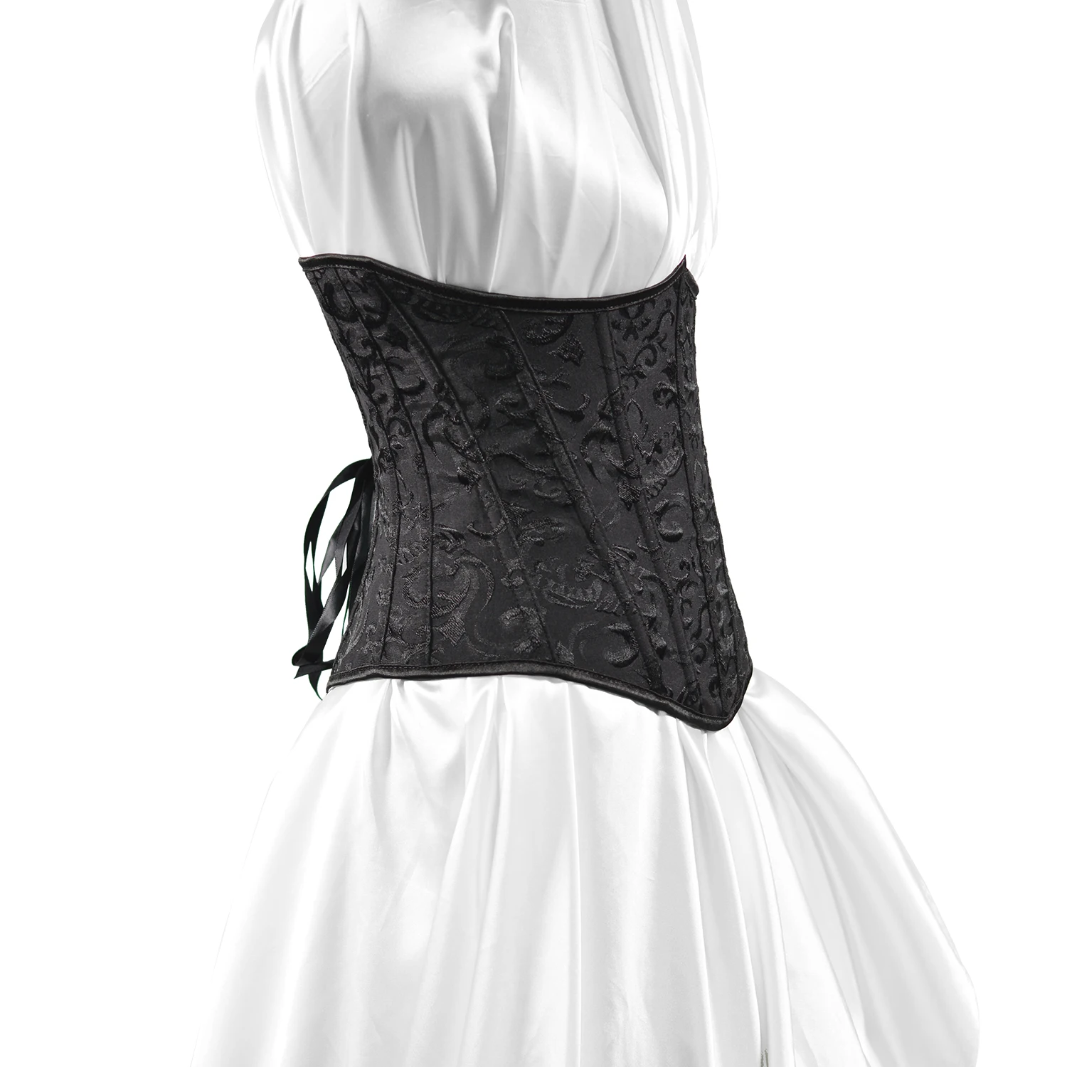 Жаккардовый корсет под грудью топы Женский Готический винтажный бюстье для