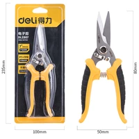 deli tools multifunction electronic scissors stainless steel material rubberized non slip handle electrician repair hand tool