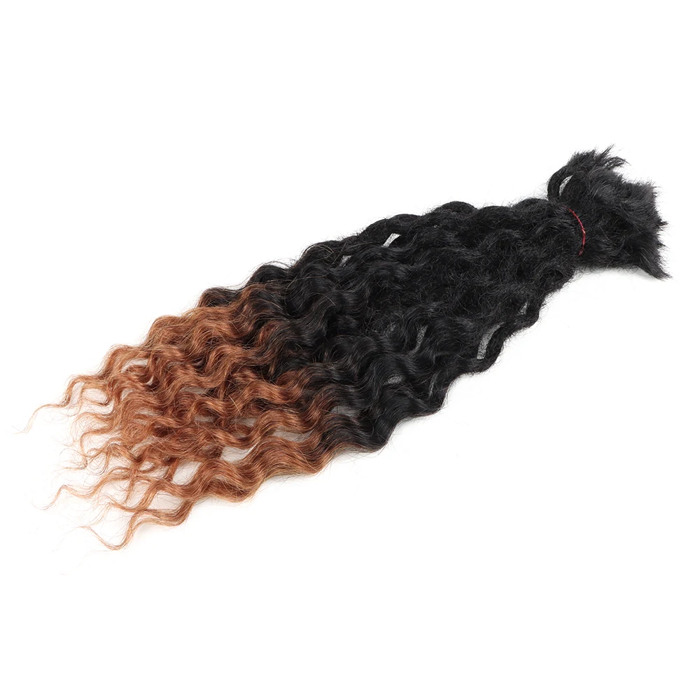 Фото Натуральные волосы AHVAST Loose Deep Wave Goddess Locs, 0.6 см, для наращивания, натуральный цвет, оптом №4