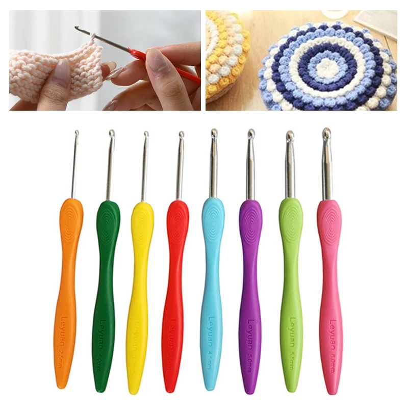 

8/9 шт., набор крючков для вязания, из алюминиевого сплава