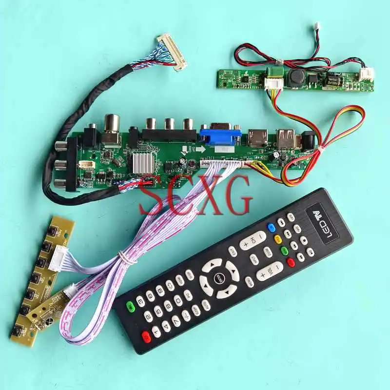 

For M270HGE M270HTN02.5 DVB LCD Display Digital Controller Board DIY Kit 1920*1080 VGA HDMI-Compatible 30 Pin LVDS 27" AV USB RF