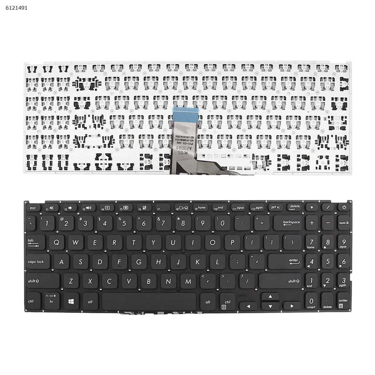 

US Laptop Keyboard for Asus X512 X512UA X512UB X512UF S512 S512DA S512FA S512FL F512DA F512FA BLACK Compatible with X509