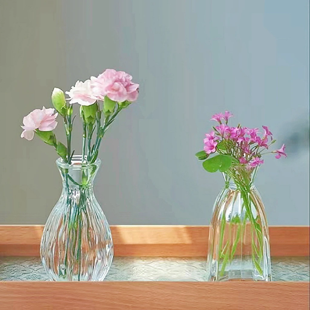 

Прозрачные стеклянные мини-вазы