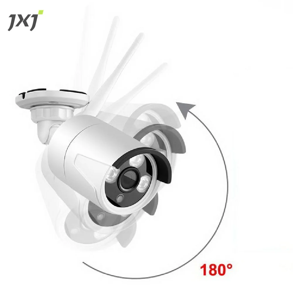 

JXJ Email Alert WIFI Wire Less CCTV 4-CH Bullet Cameras For Factory Parking IOT Courtyard Security 4 Channel Nvr Kits System