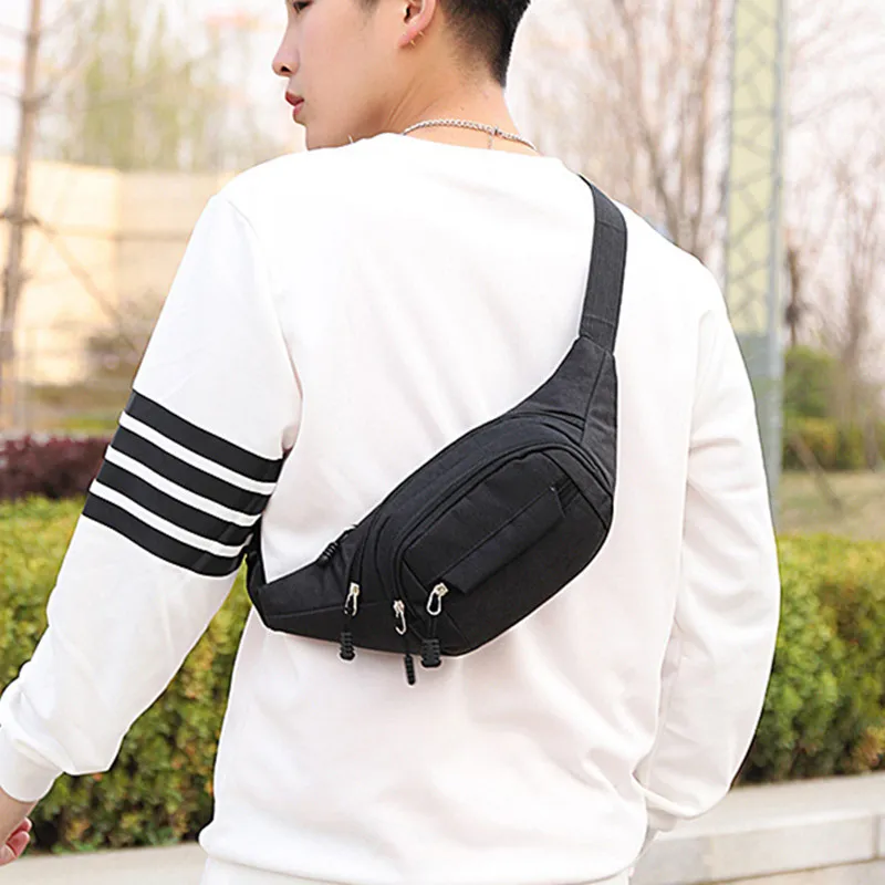 New Large Capacity Waist Bag For Men Multi-Function Fanny Packs Outdoor Shoulder Bag Sports Chest Bag Male Phone Belt Pouch