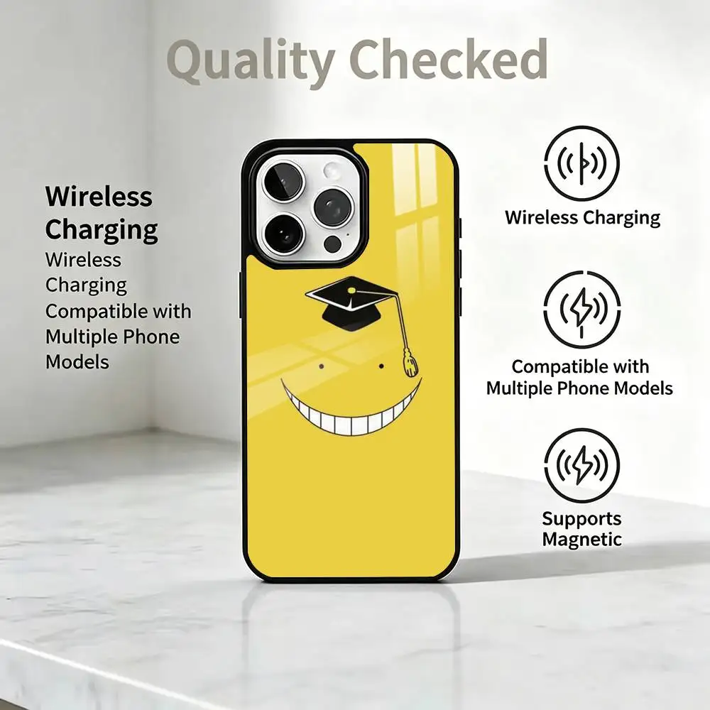 Фото Чехол для телефона Ansatsu K-Kyoshitsu Koro-sensei для iPhone 17, 16, 15, 14, 13, 12, 11 Plus, Pro с магнитной поддержкой беспроводной зарядки №2