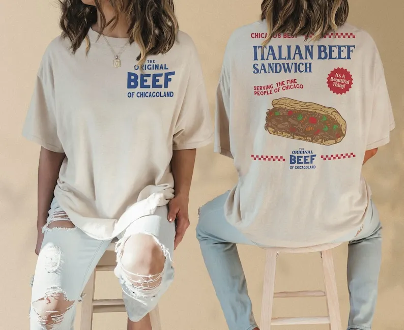 Футболка The Bear Show футболка унисекс сзади в стиле ретро Джереми Аллен белая