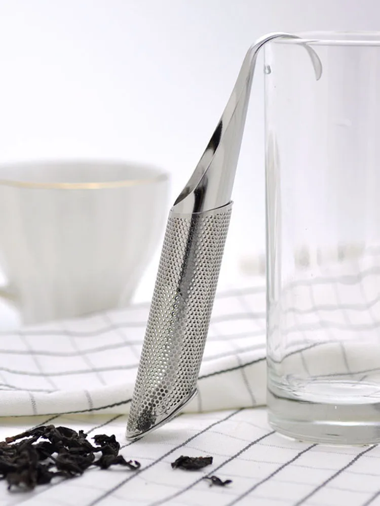 

Stainless Steel Tea Infuser Metal Tea Strainer Creative Pipe Design with Hook for Mug Puer Coffee Herb Teaware Tools Accessories