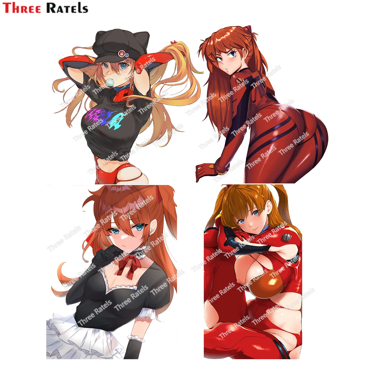 

Three Ratels G262 Souryuu Asuka Langley Stickers And Decals For Car Styling Decoration Auto Accessories