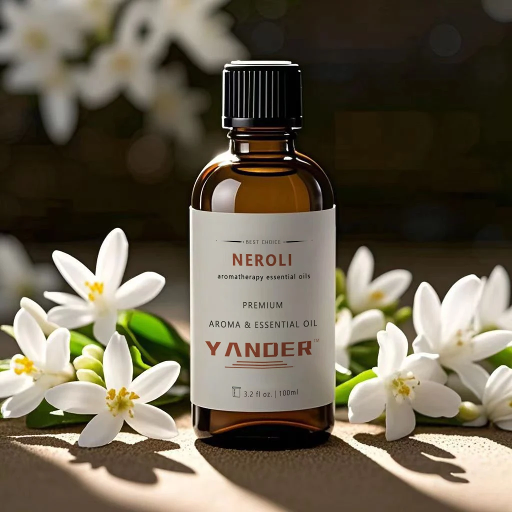Фото YANDER Новое поступление, чистое эфирное масло Neroli с цветком апельсина, натуральное ароматическое масло для домашней ароматерапии, изготовление ароматических свечей №1