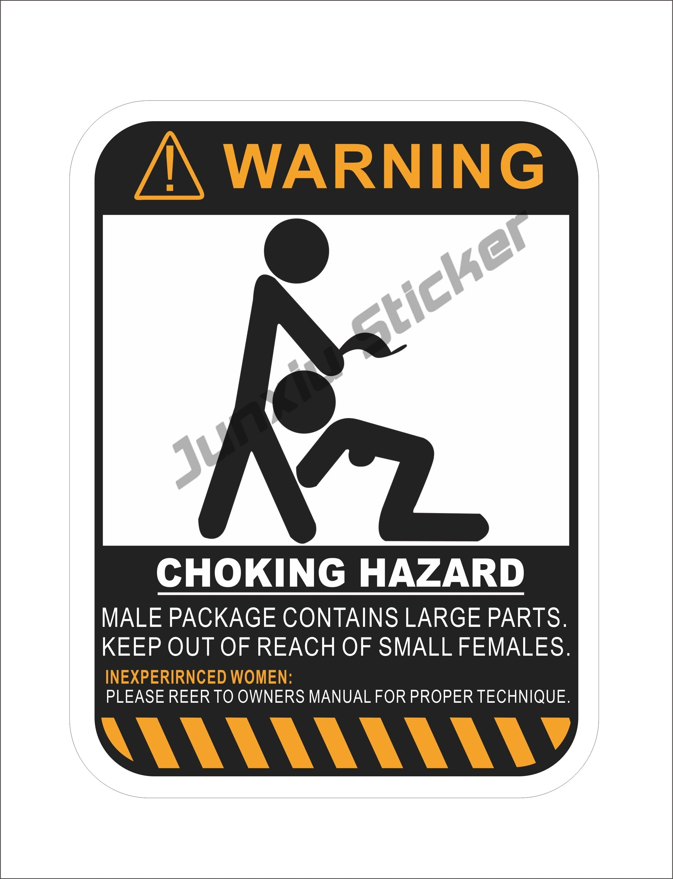 

Warning Choking Hazard Funny Car Vinyl Sticker for Window Wall Laptop Bumper Decoration Waterproof Sticker Styling PVC13x9cm