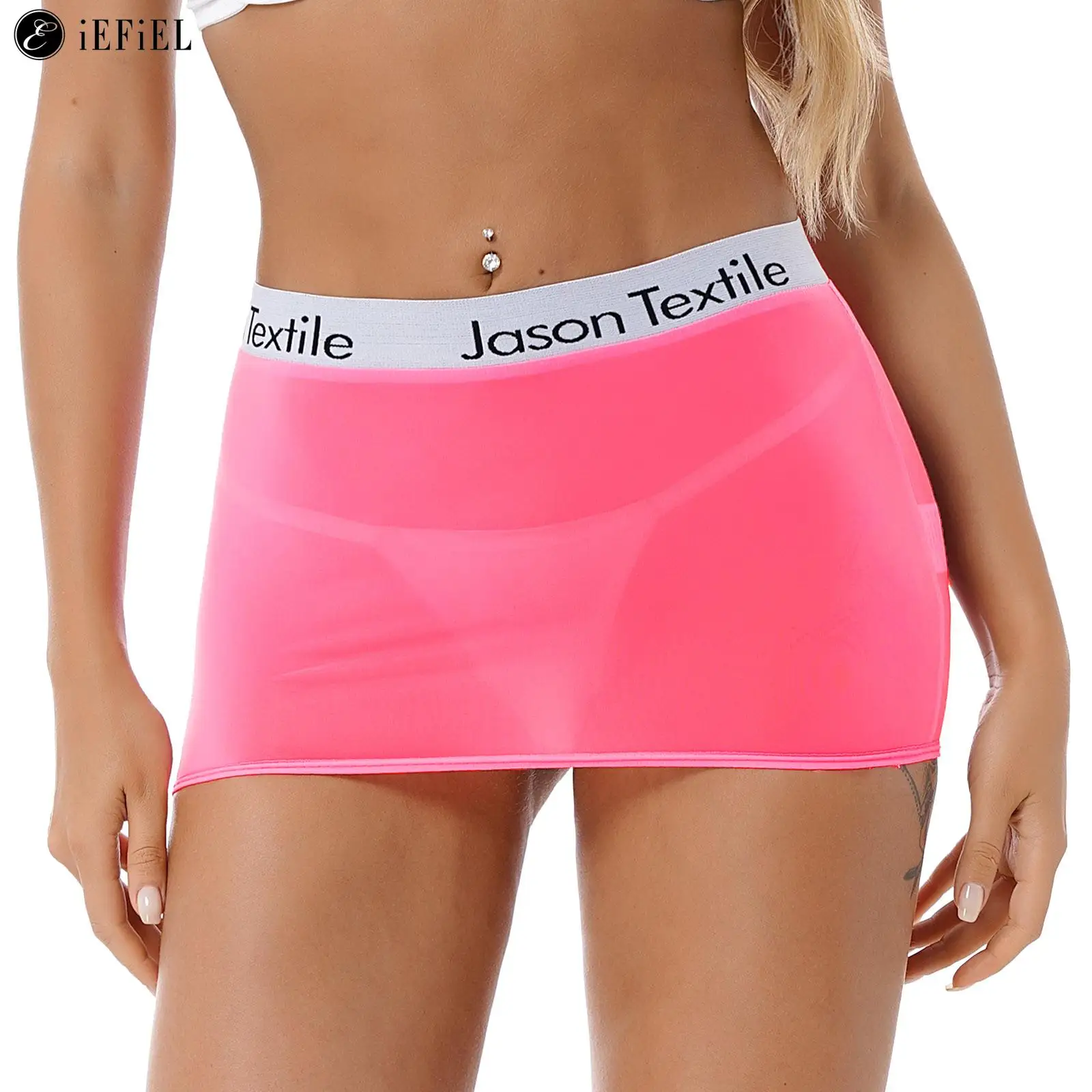 

Женская сексуальная прозрачная мини-юбка-карандаш с буквенным принтом, облегающая короткая юбка с заниженной талией, нижнее белье, клубная одежда