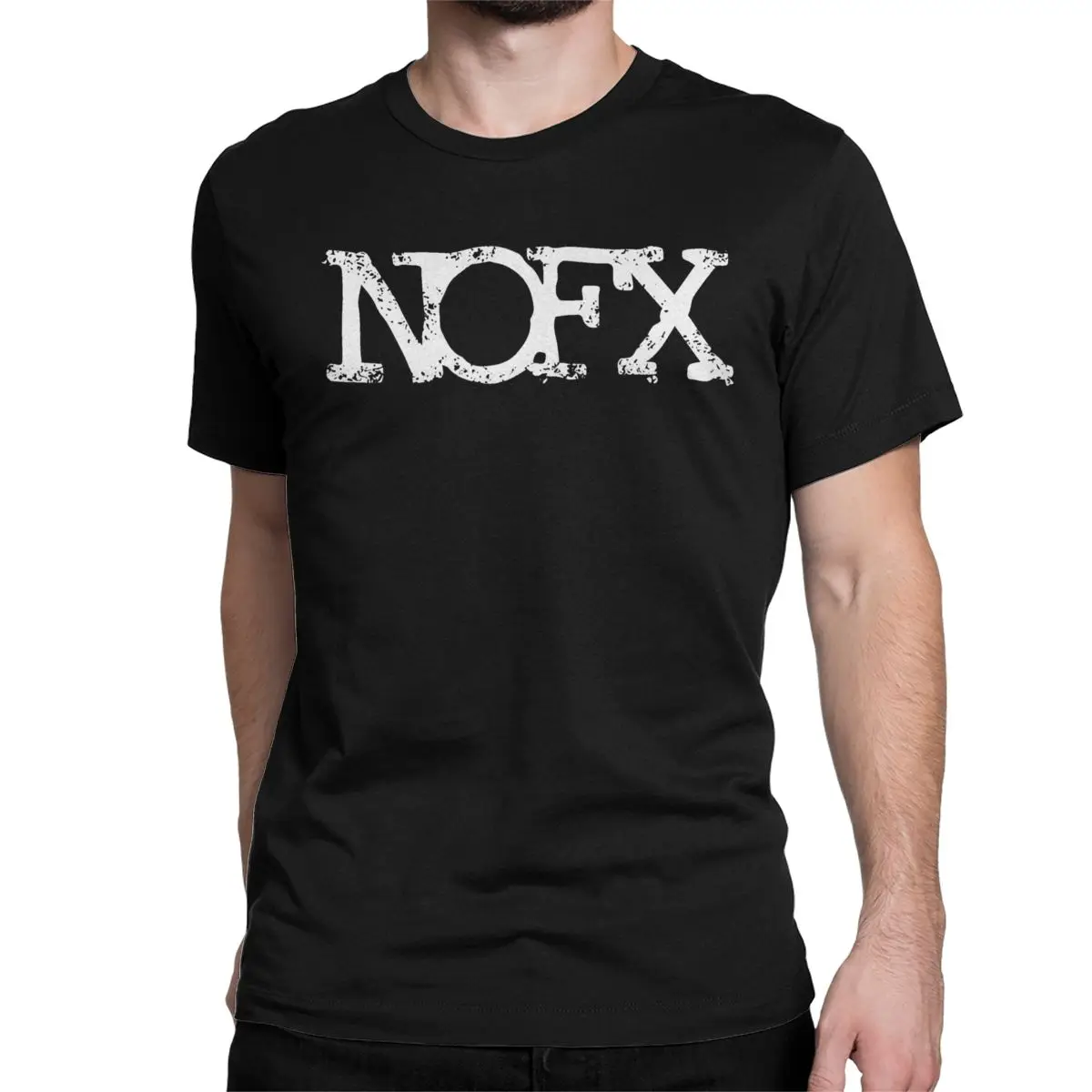 Punk Band NOFX dla mężczyzn Kobiety T Shirt Rock Śmieszne koszulki z krótkim rękawem Okrągły dekolt Koszulki Czysta bawełna Pomysł na