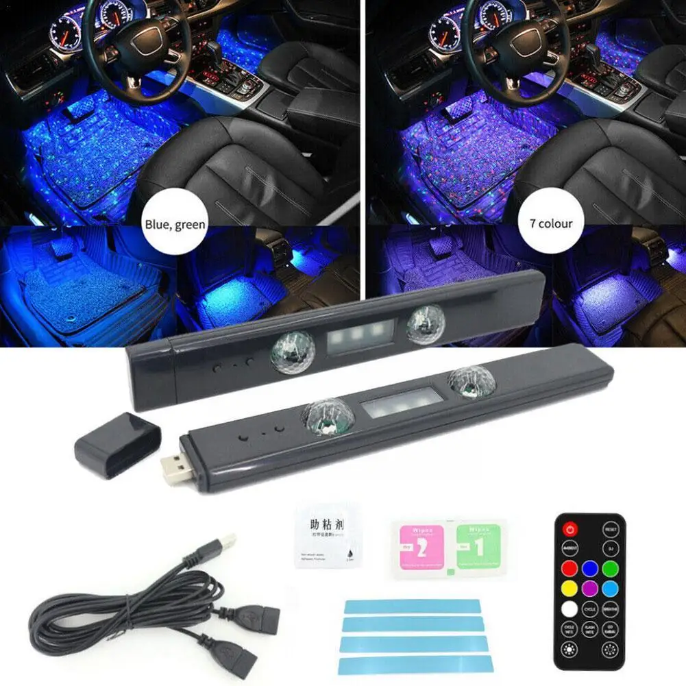 

Car Led Rgb Interior Atmosphere Lamp Wireless Roof Multiple Usb Party Ambient Modes Colorful Auto Decorative Light Star Lig R6n1