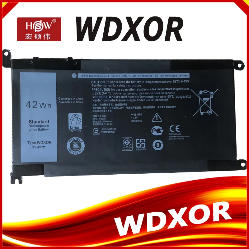 11,4 V 42Wh WDXOR аккумулятор WDX0R для Dell Inspiron 13 14 15 17 5000 7000 P69G001 5378 5379 5770 5570 P69G Vostro 5471