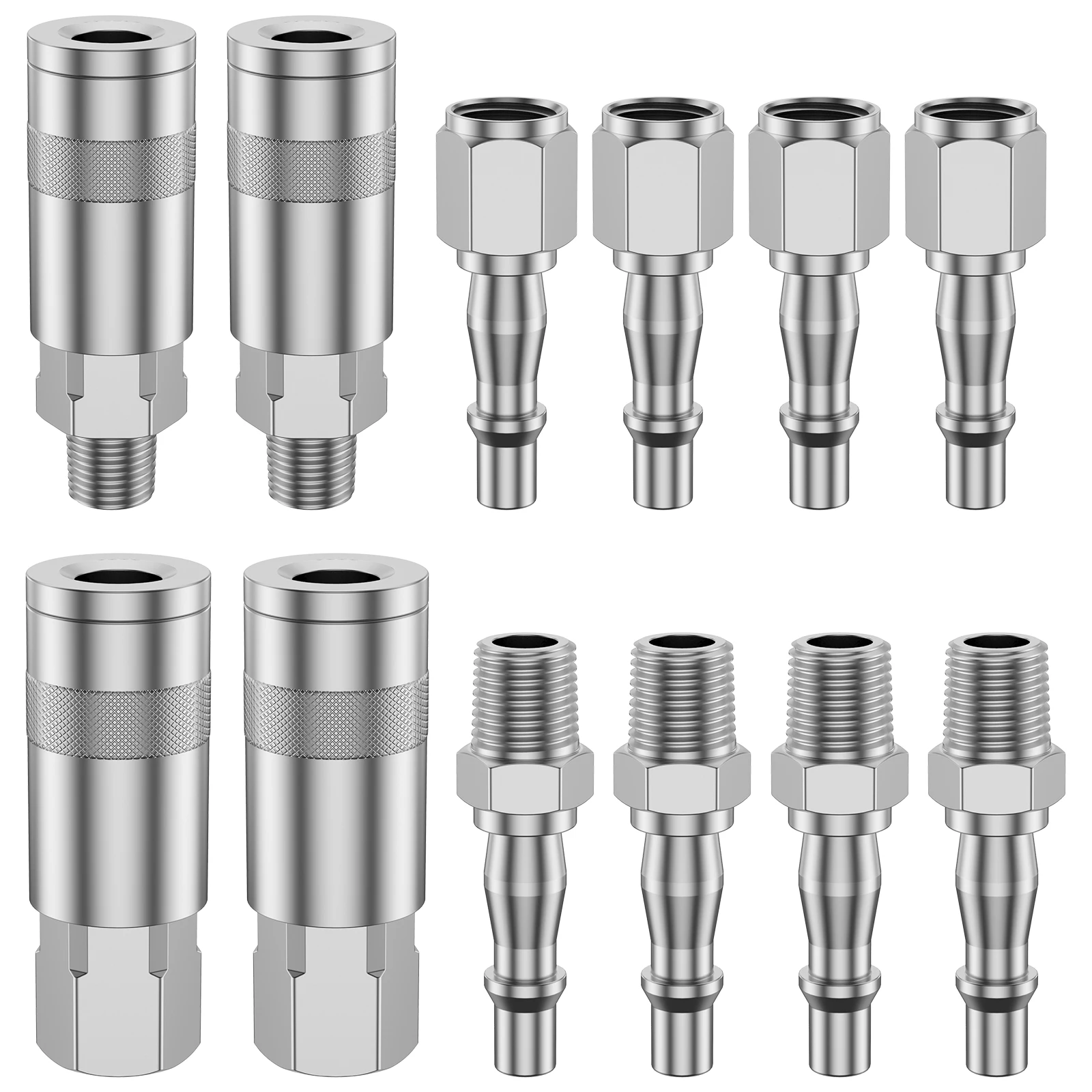 

12 шт., фитинги для воздушного шланга, 1/4 дюйма, BSP