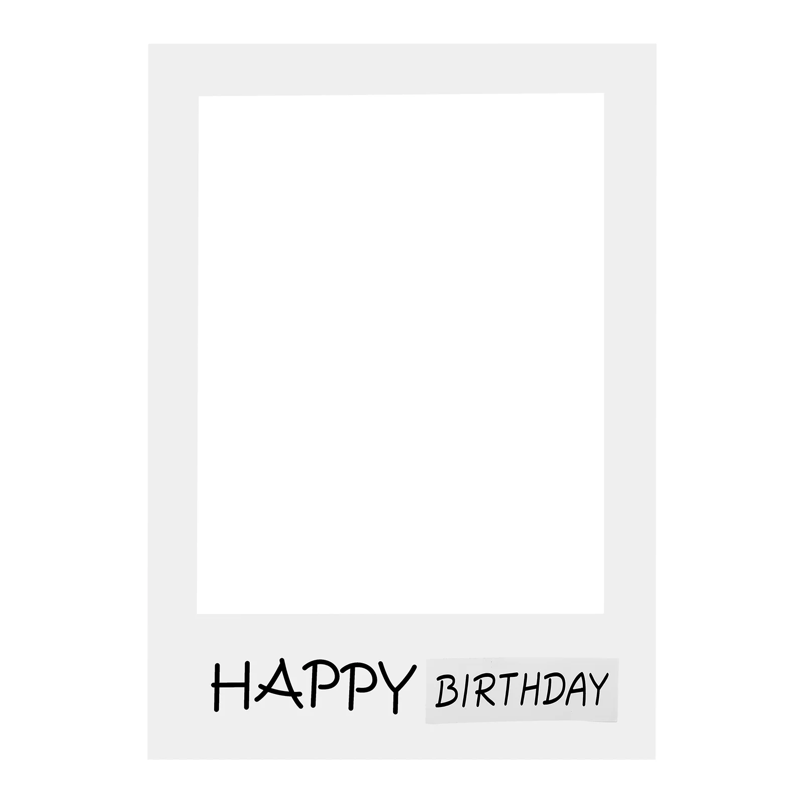 

Happy Birthday DIY Paper Picture Frame Cutouts Photo Booth Props