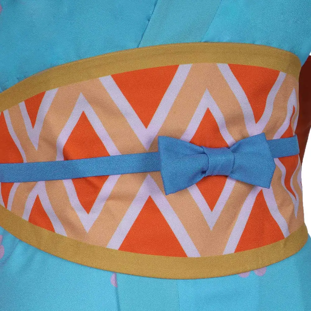 Женское платье для косплея Nami аниме Пиратская Маскировка синее Розовое Кимоно