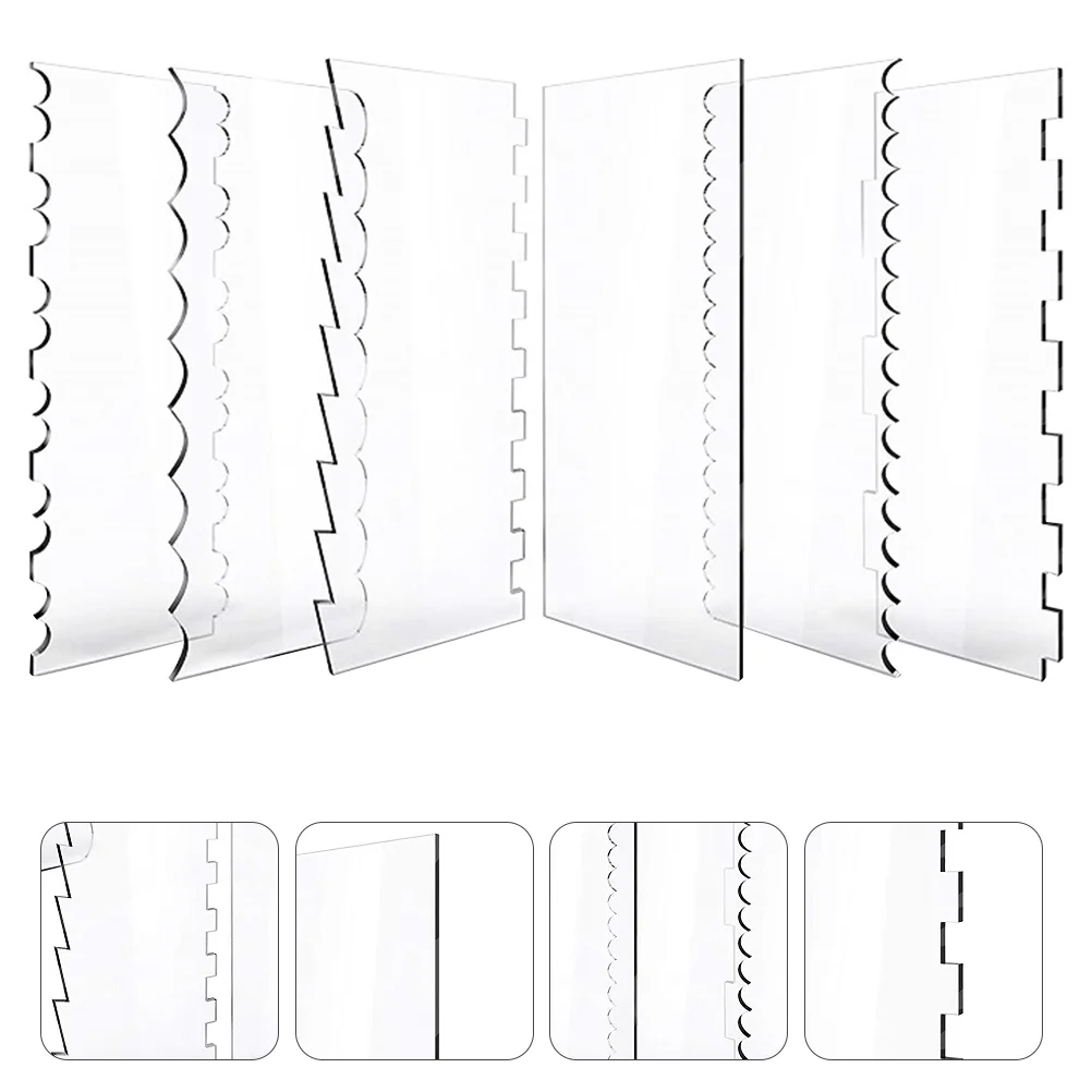 

Scraper Cake Smoother Frosting Pizza Scrapper Icing Pastry Dough Buttercream Sidebaking Kitchen Large Comb Edge Decoratingbutter