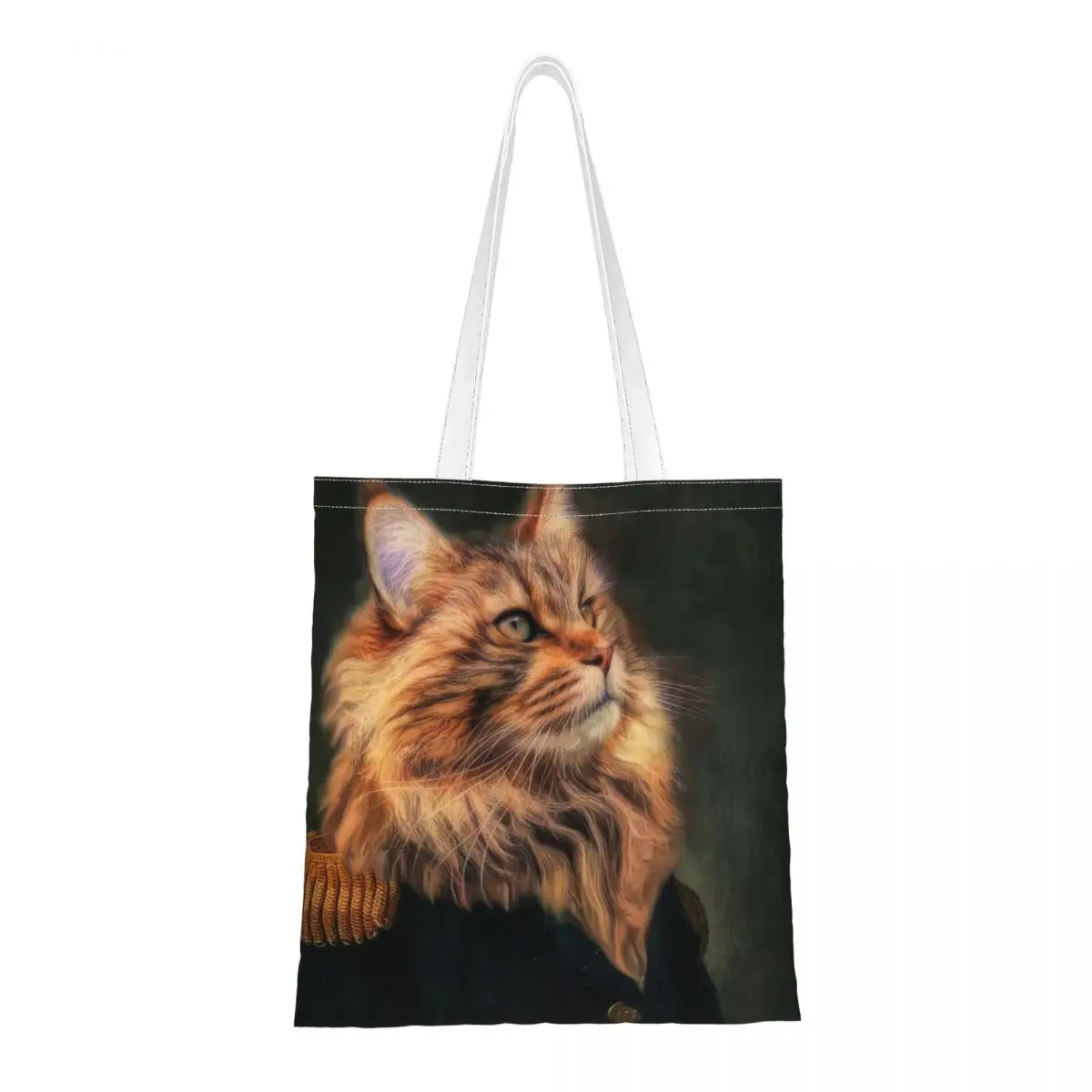 

Kitty Cats Pet Classic Royal Shoulder Bags Canvas Shopping Bags Trendy Large Capacity Canvas Tote Bag Foldable Canvas Bag