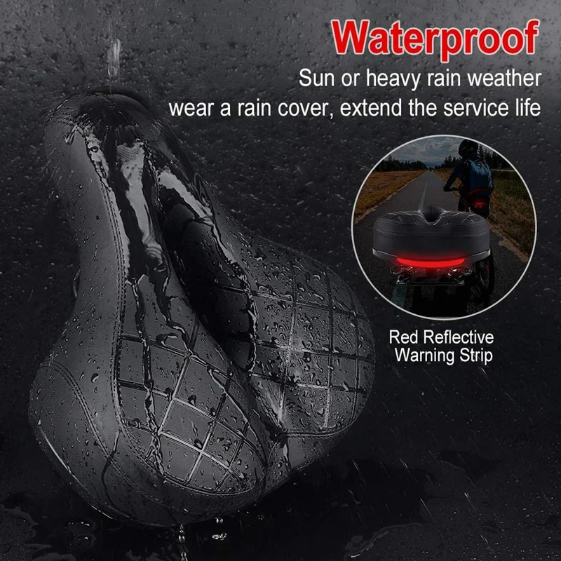 Удобное велосипедное седло широкое ажурное непромокаемое сиденье для мужчин и