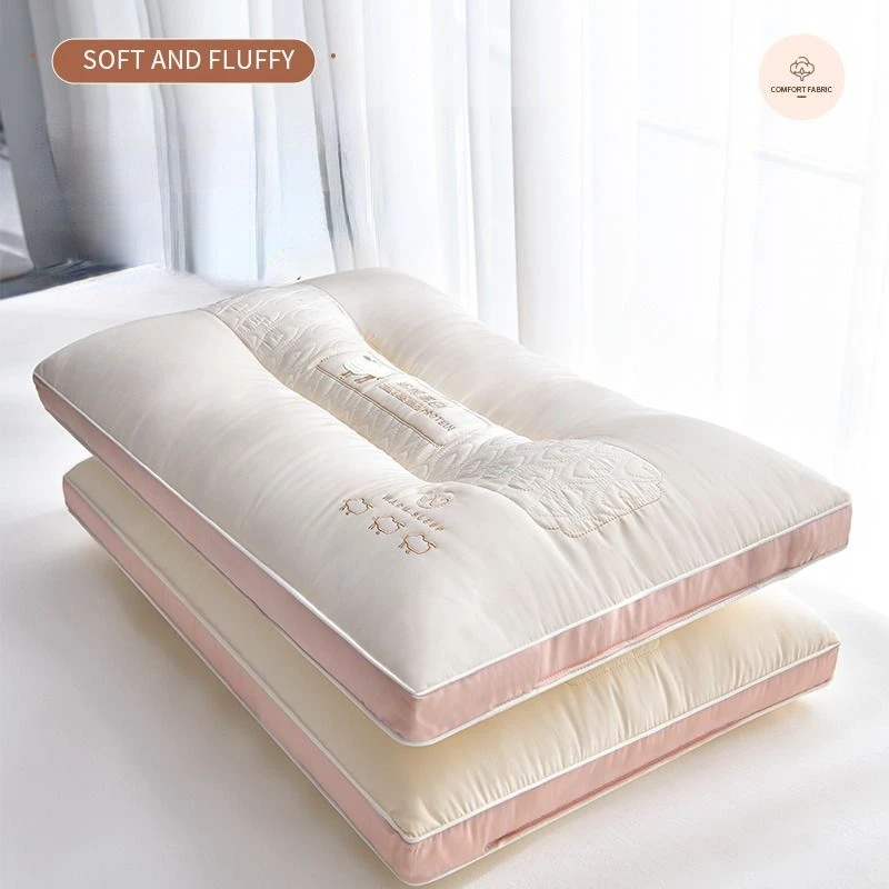 

New style cotton pillow household low pillow core to protect cervical spine to help sleep the whole head sleeping single