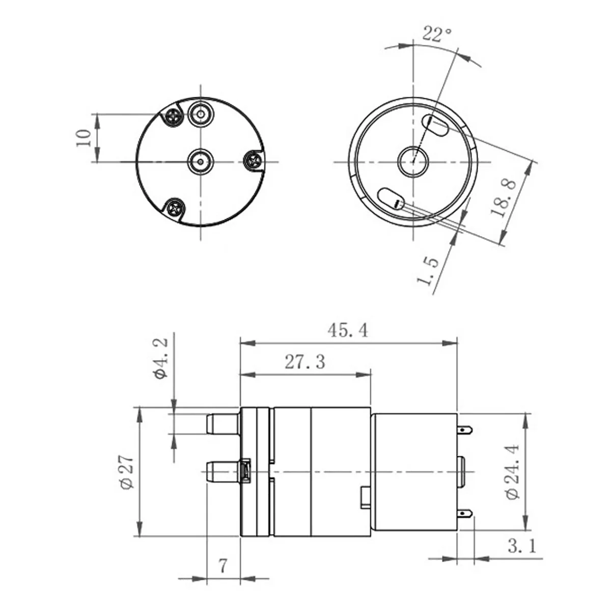 R310 Вакуумный насос с двигателем воздушный мембранный мини-насос отрицательного