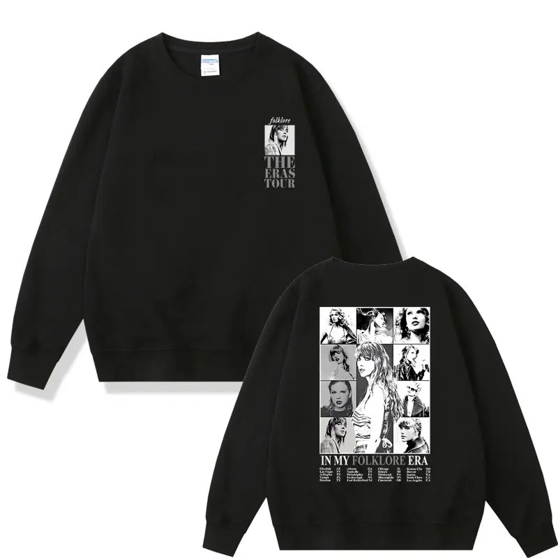 

Taylor The Eras Tour In My Folklore Era Sweatshirt Men Women Hip Hop Crewneck Tracksuit Women's Vintage Pullover Sweatshirts