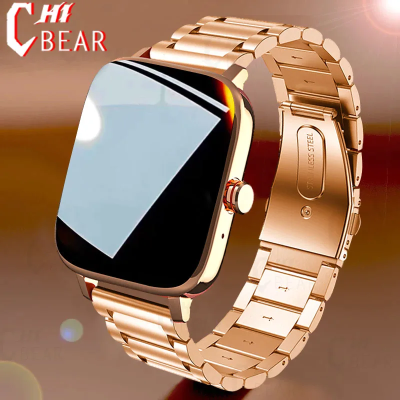 

ChiBear Bluetooth Call Smart Watch Men Ladies Sports Fitness Watch Heart Rate Waterproof Man Smartwatch for Women+Box 2023 New