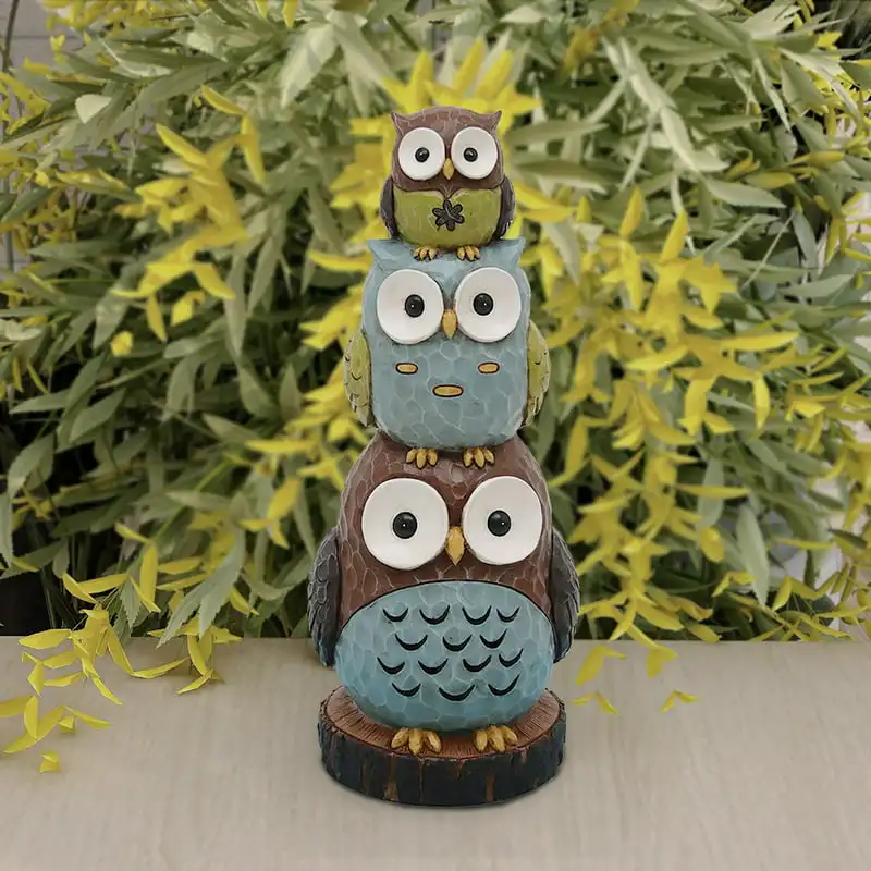 

Stacking Owls Garden Statue