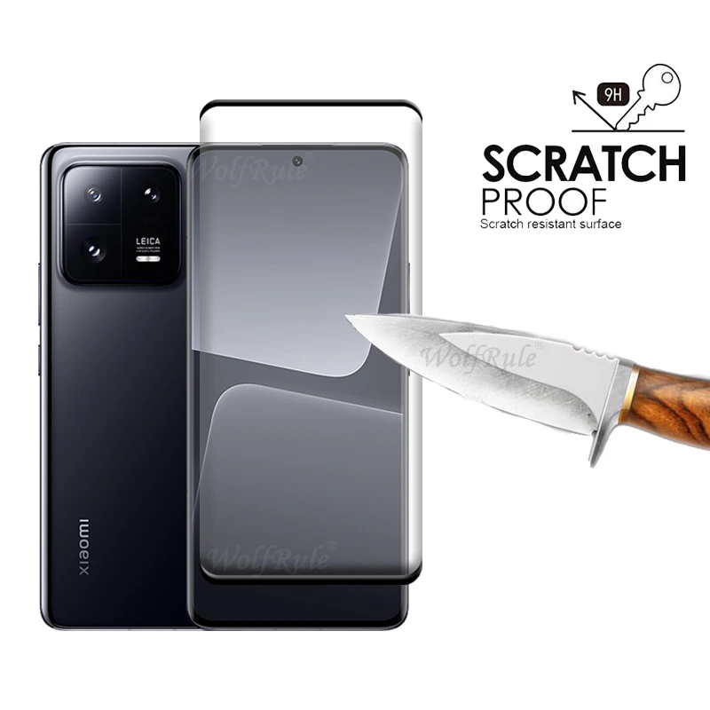 4IN1 For Xiaomi 13 Pro Glass For Mi 12 12S 13 Pro 12X Tempered Glass 9H 9D HD Full Cover Screen Protetor For Mi 13 Pro Len Glass