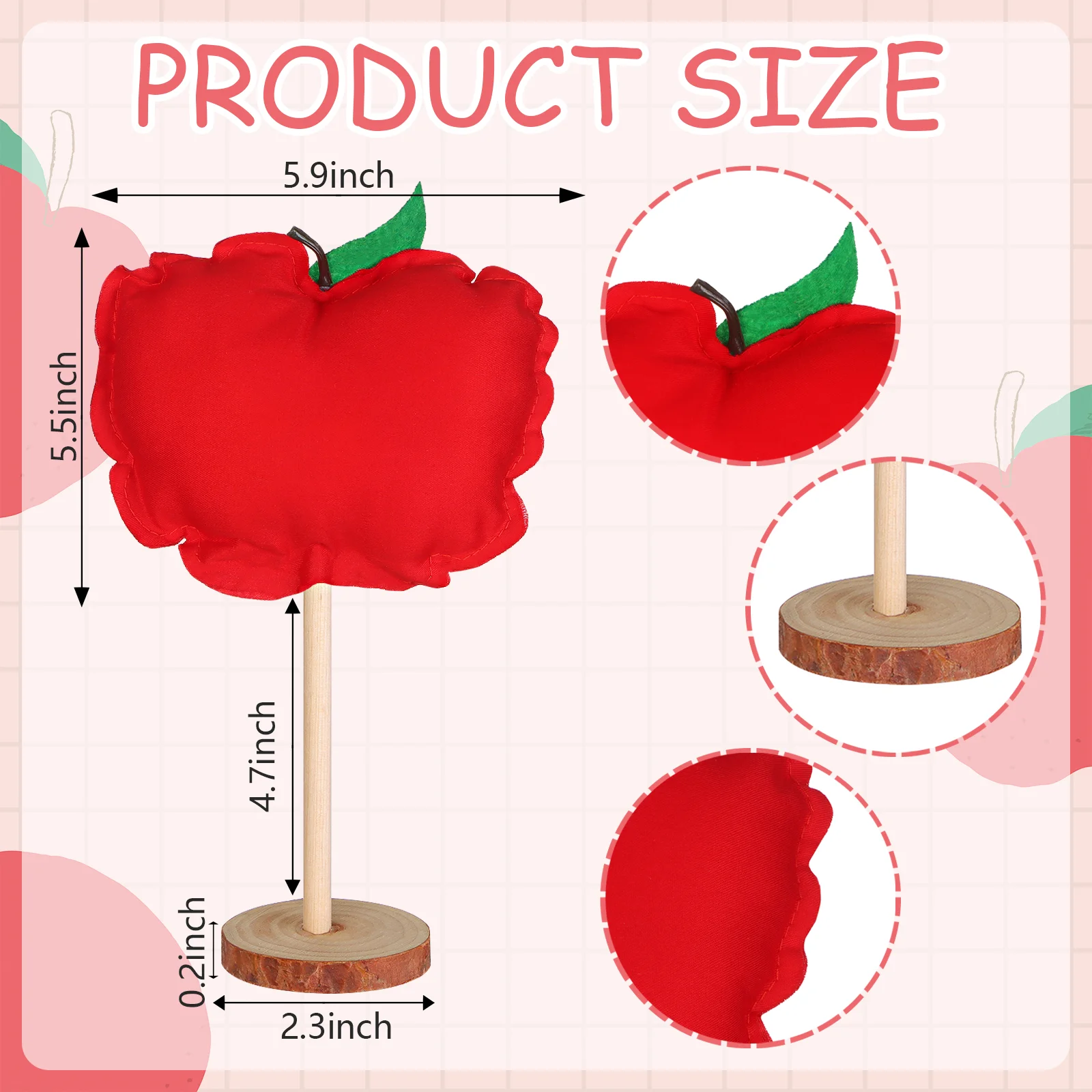 4 шт. ткань Снова в школу высокие стоячие украшения клетчатый блок горошек набор